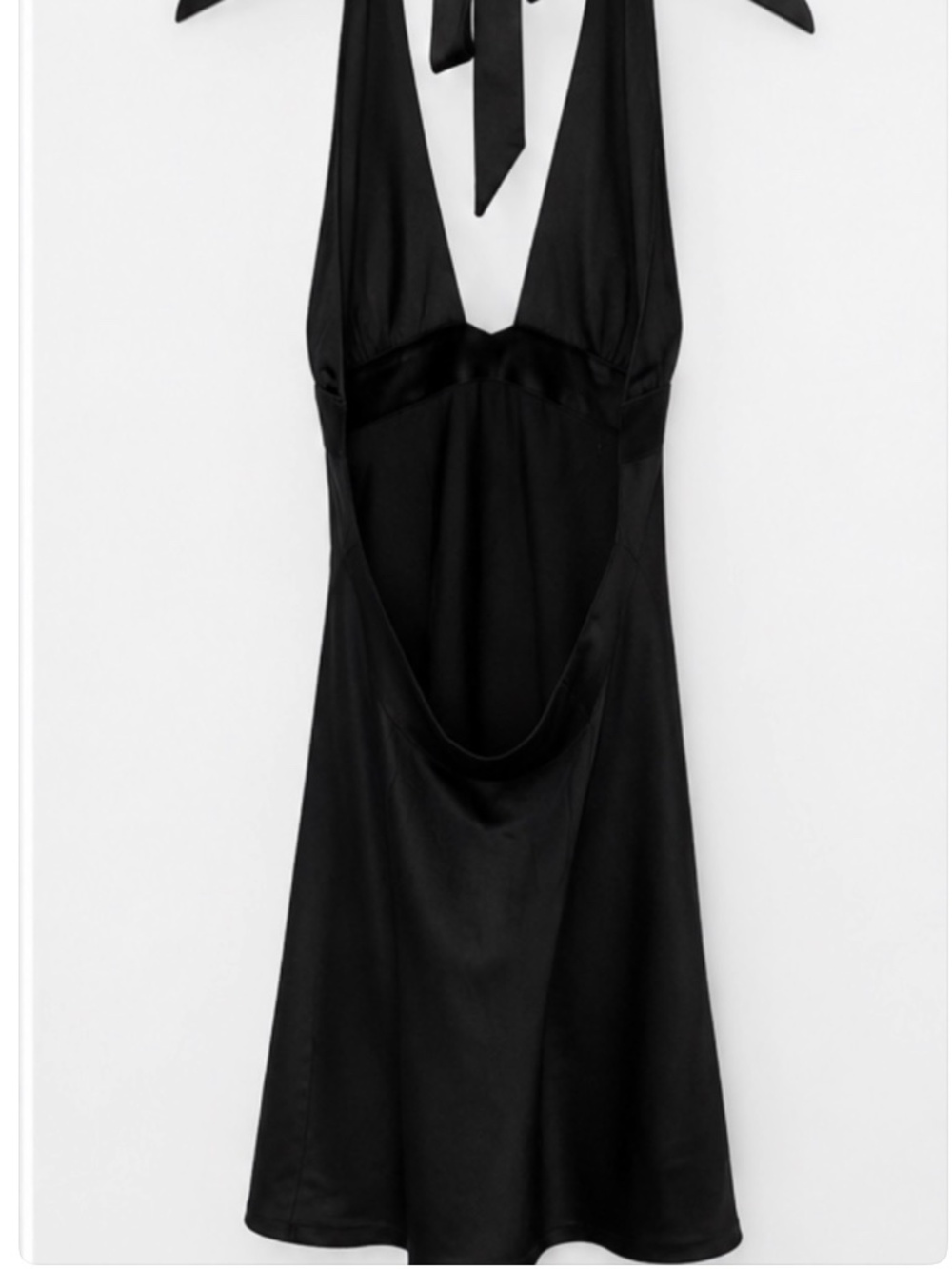 Stella Dallas Black Halter Dress Open Back Tie Neck Cocktail Dress Size Large